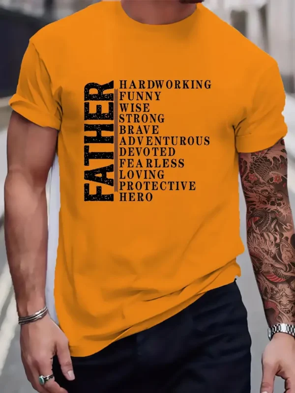 Father Print T Shirt