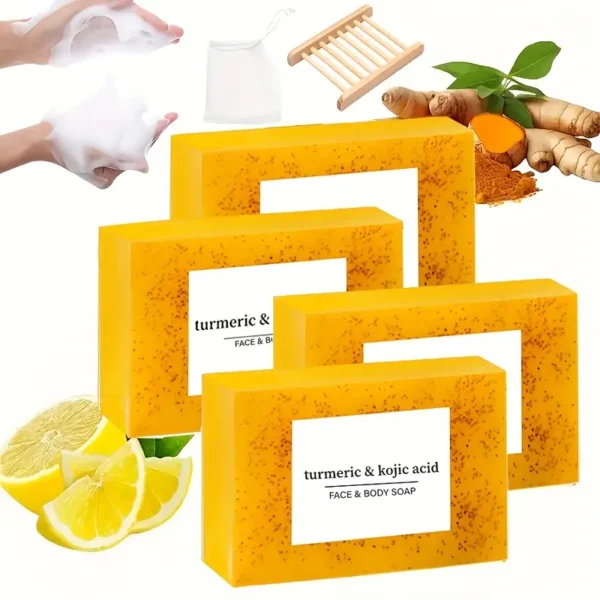 4-Pack Turmeric & Kojic Acid Soap Set