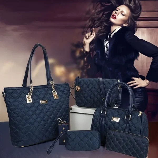 6pcs Chic Women's Nylon Bag Set