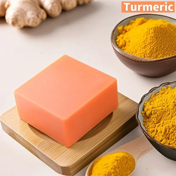 4 Pack Turmeric Facial Cleansing Soap for Deep Skin Cleansing.