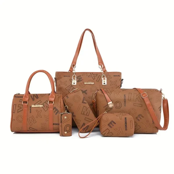 6pcs Set Fashion Women's Handbag Collection - Image 3