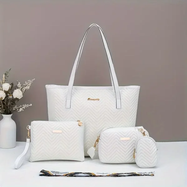 Four-piece Set Tote Large Handbag - Image 3